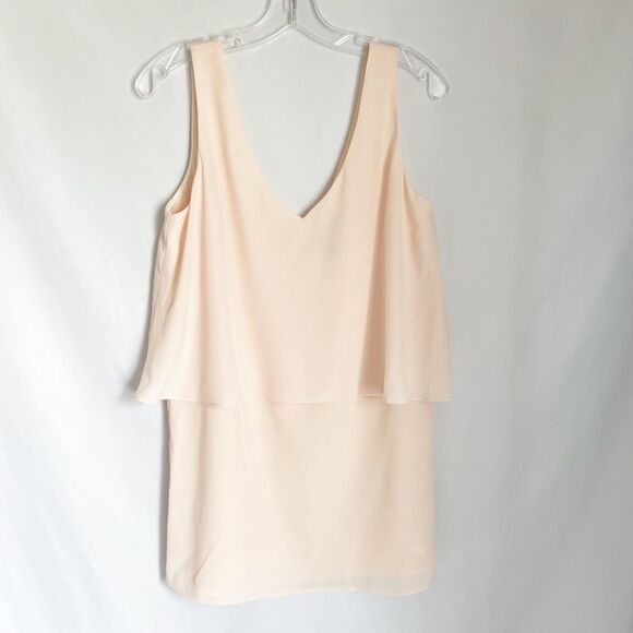 🟢Forever 21 Oversized Layered Blush Pink Top Size S - Picture 1 of 5